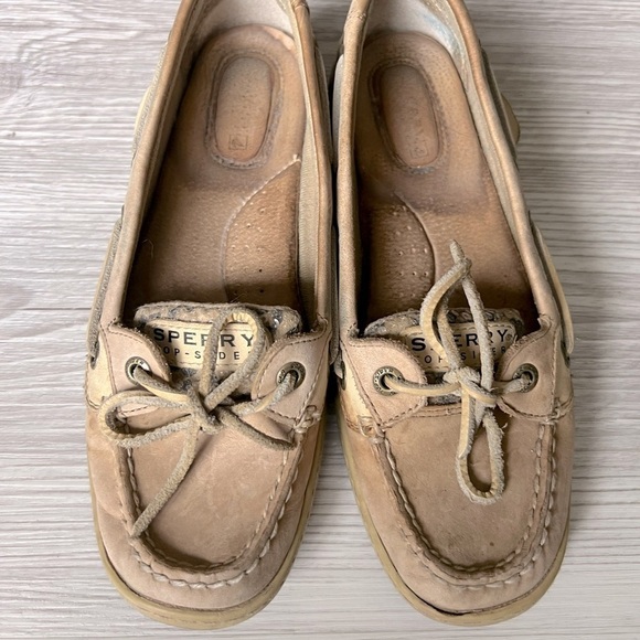 SPERRY angelfish animal print sequin boat shoes size 6.5 - Picture 4 of 13